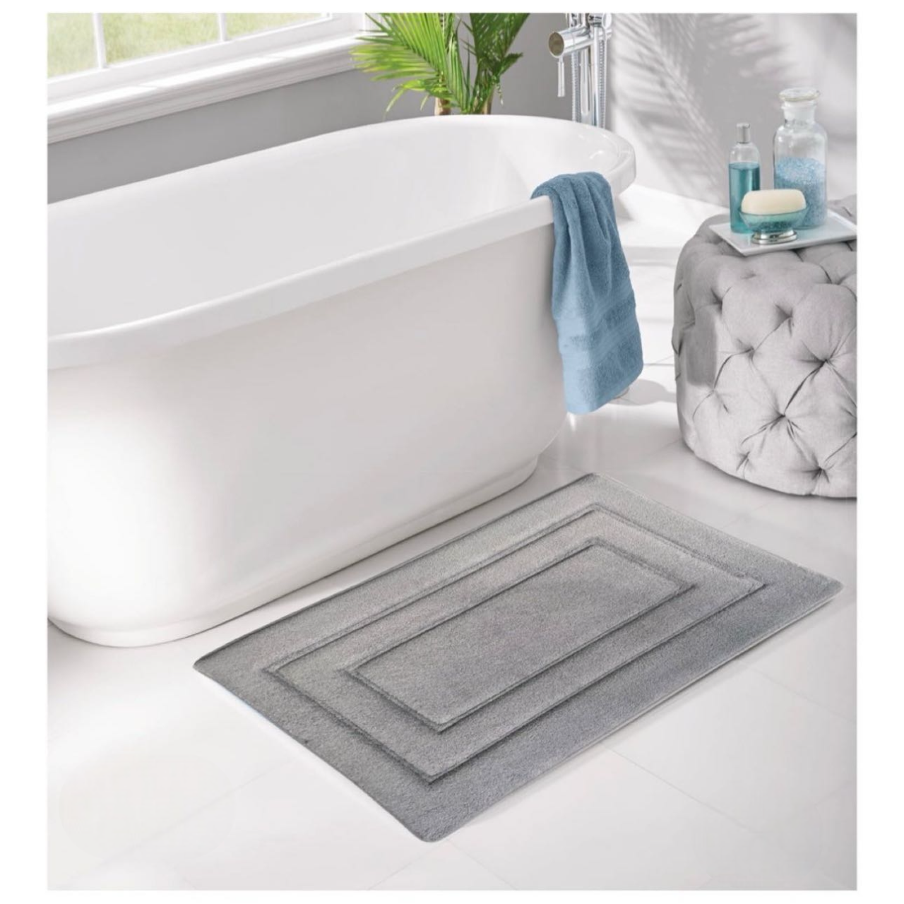 Plush Memory Foam Bath Mat – Non Slip, Absorbent