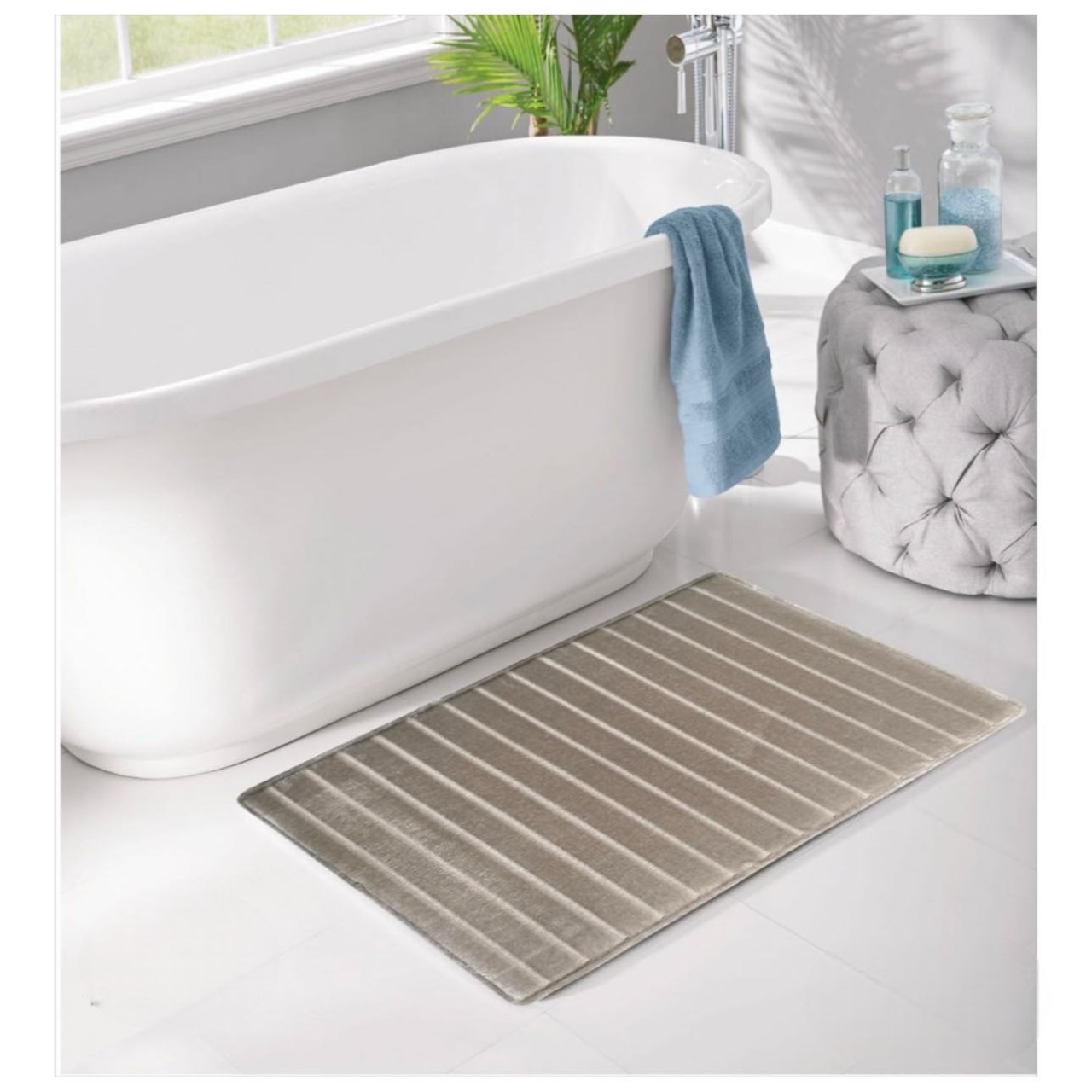 Memory Foam Bath Mat – High Density, Non Slip, Soft Touch