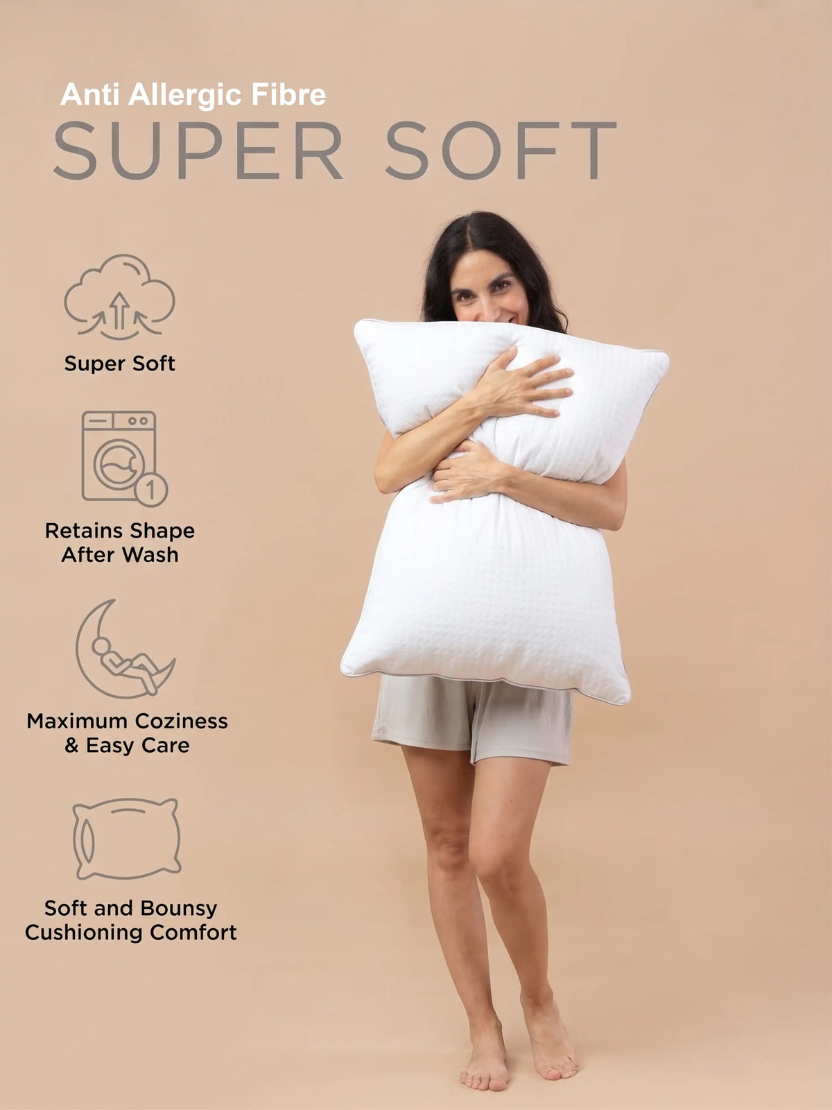 Success Bliss Super Soft Pillow – Anti-Allergic Fibre (43x68 CM)