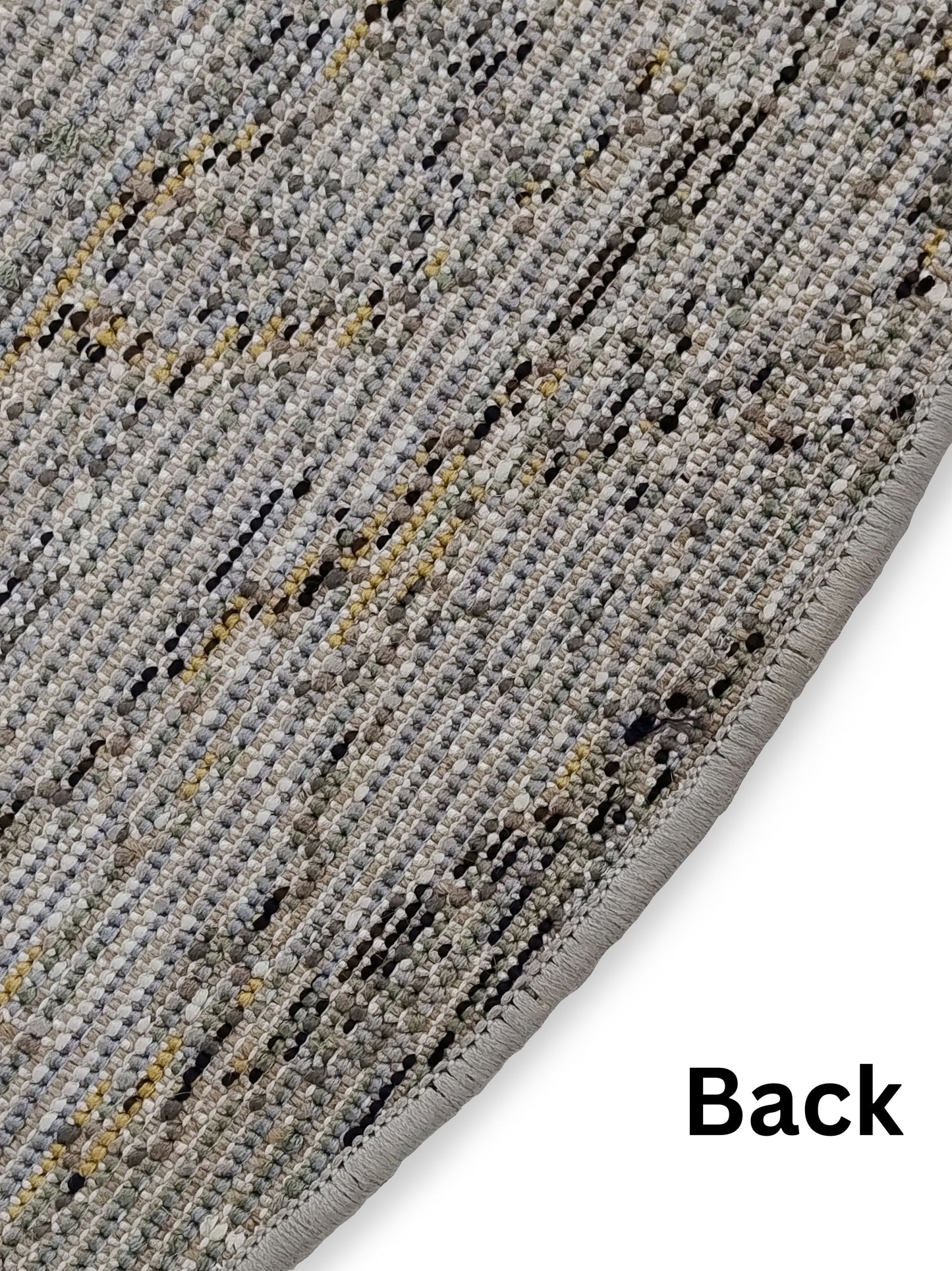 Black Gold Abstract Circular Rug – Turkish Microfiber, Non Slip, 100×100cm