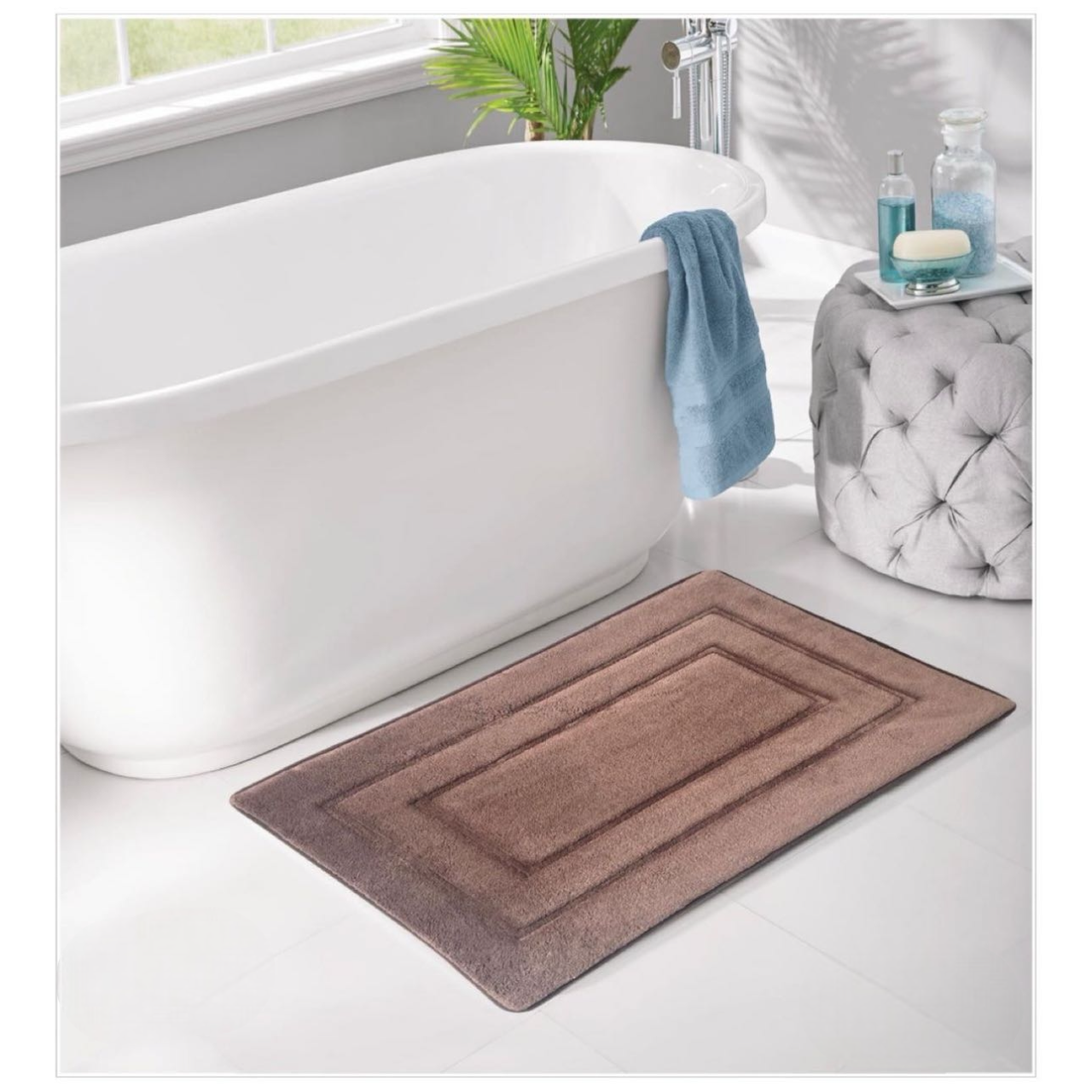 Plush Memory Foam Bath Mat – Non Slip, Absorbent