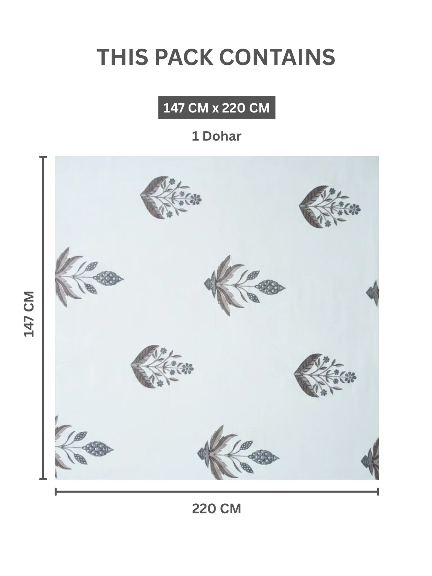 AtoZ Home Decor Royal Bunny Reversible Cotton Single Dohar