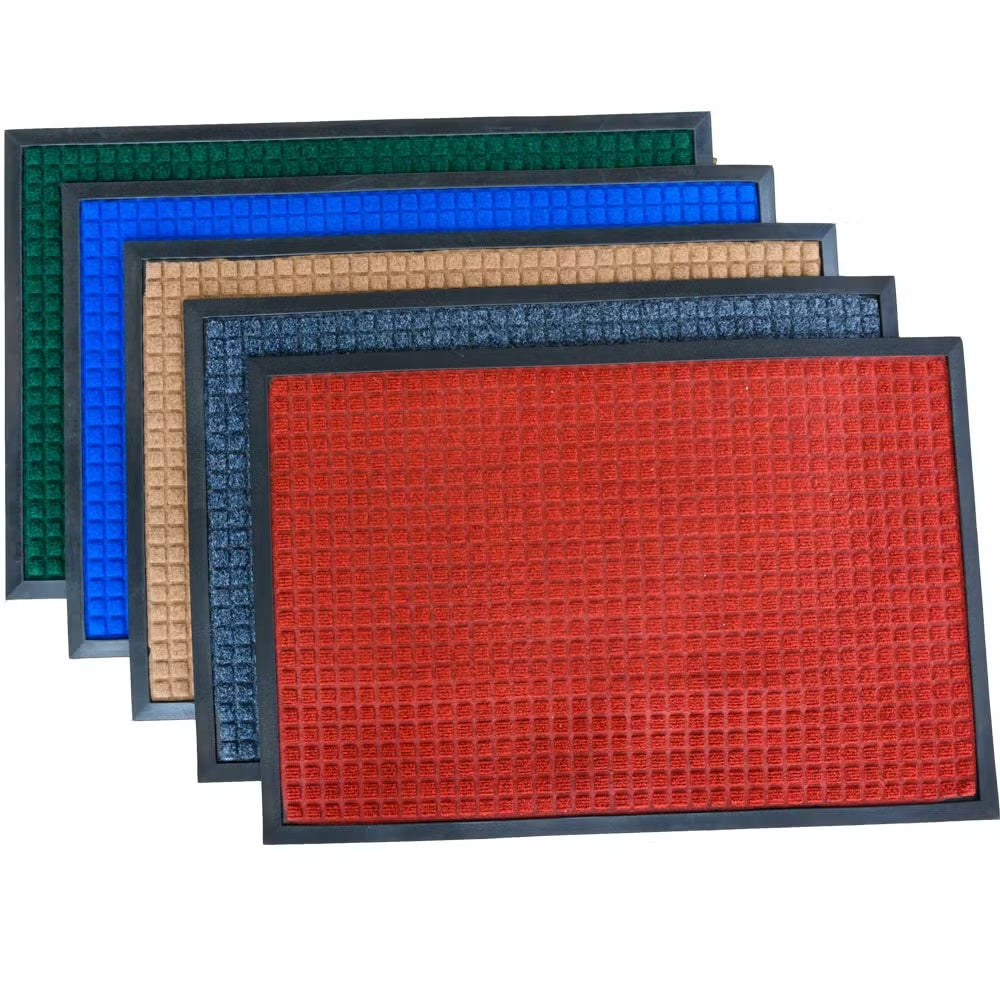 AtoZ Home Decor Square Pattern Antiskid Rubber Doormat (Available in Multiple Sizes & Colors)
