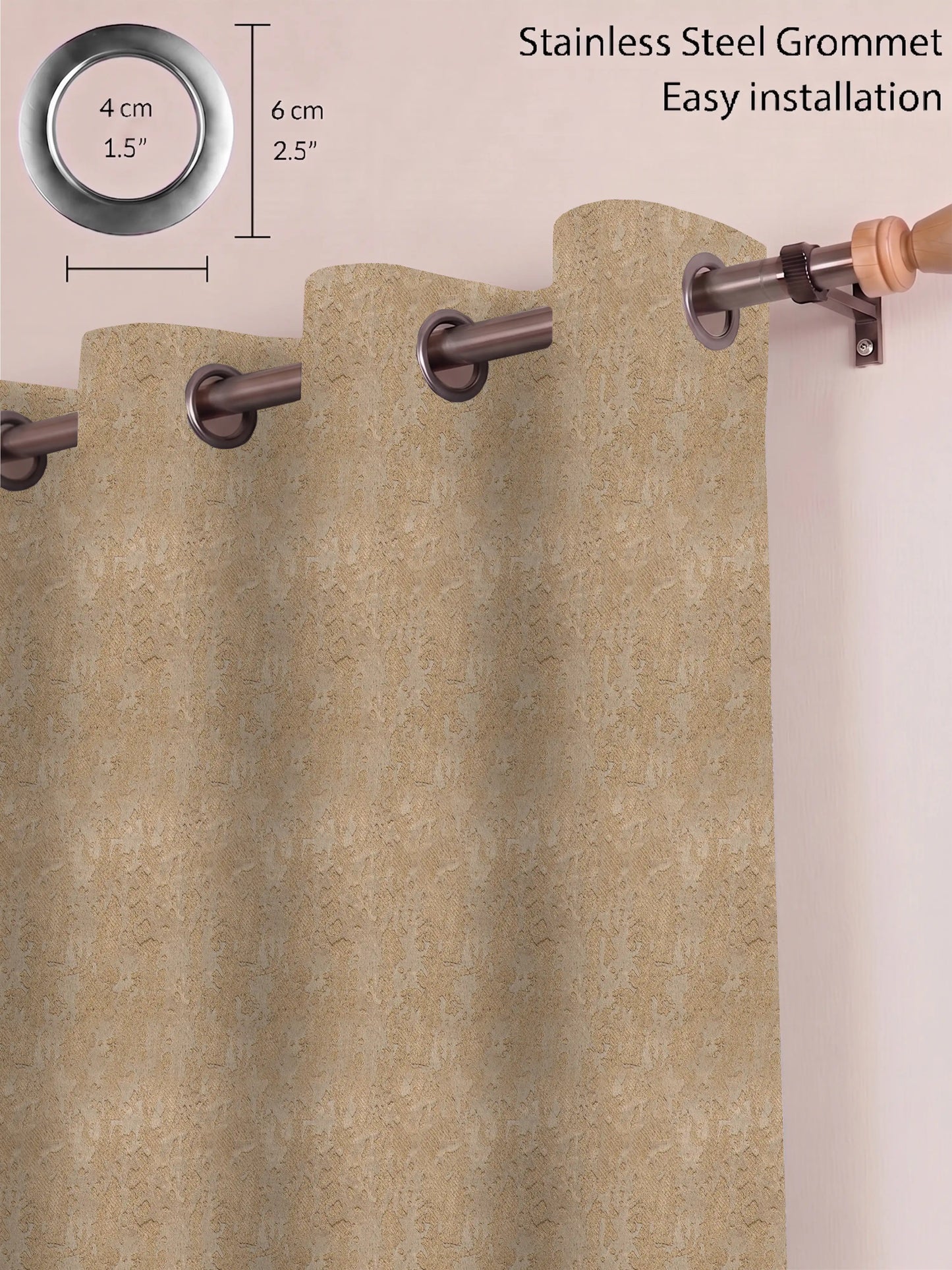 Abstract Venetian Stucco Darkout Curtains – Custom & Readymade