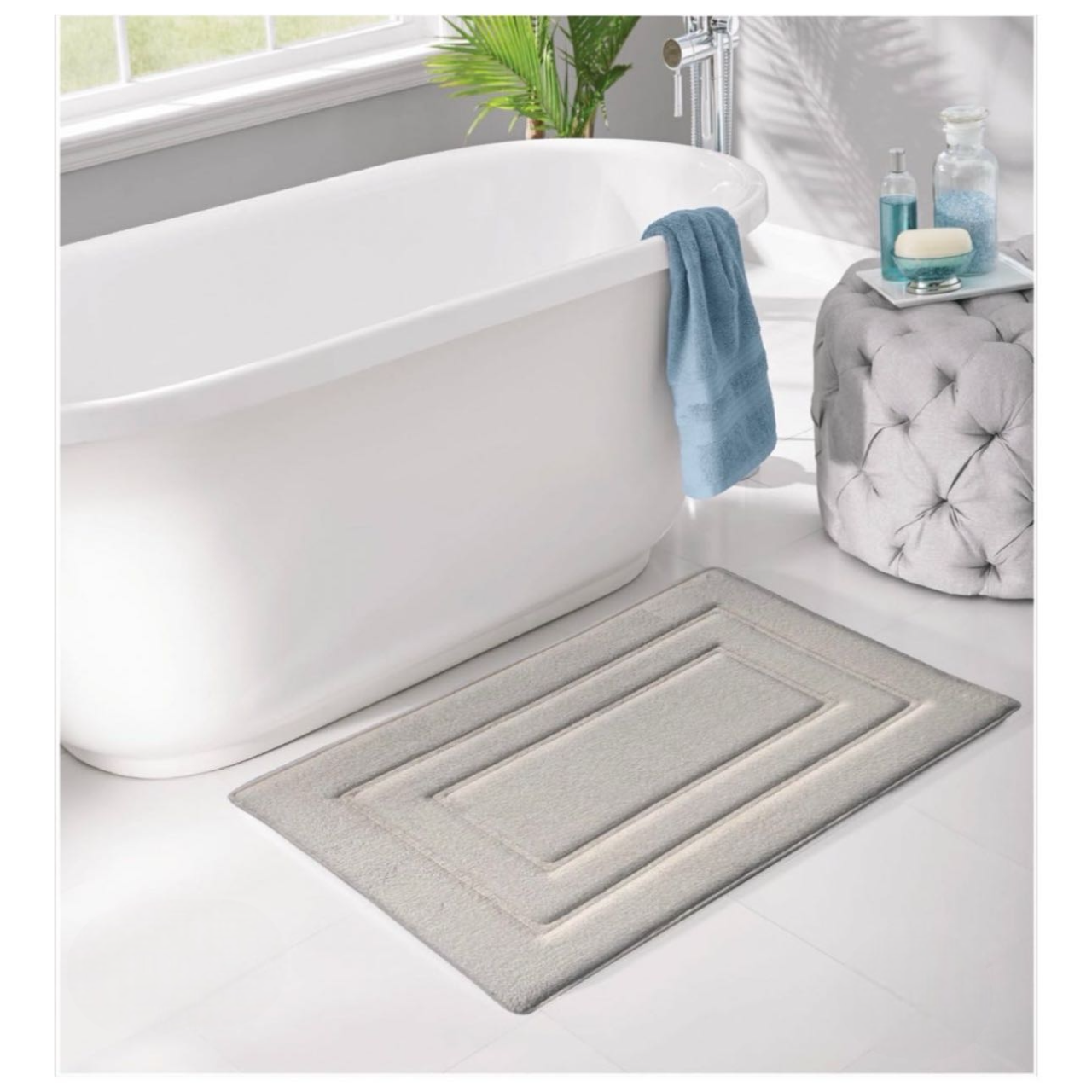 Plush Memory Foam Bath Mat – Non Slip, Absorbent