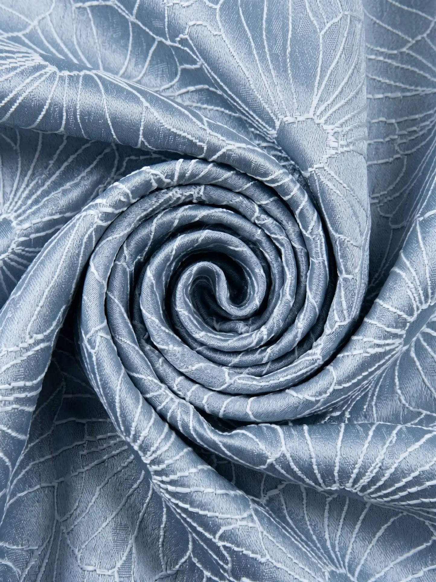 Aspen Silver Embroidered Floral Pattern (Custom & Readymade)