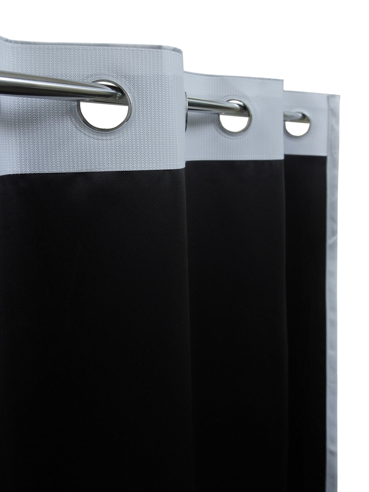 Atoz Home Decor Light Grey Shiny Blackout Curtains