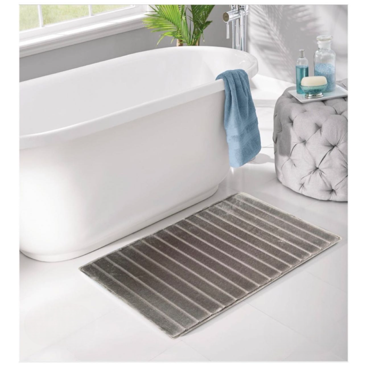 Memory Foam Bath Mat – High Density, Non Slip, Soft Touch