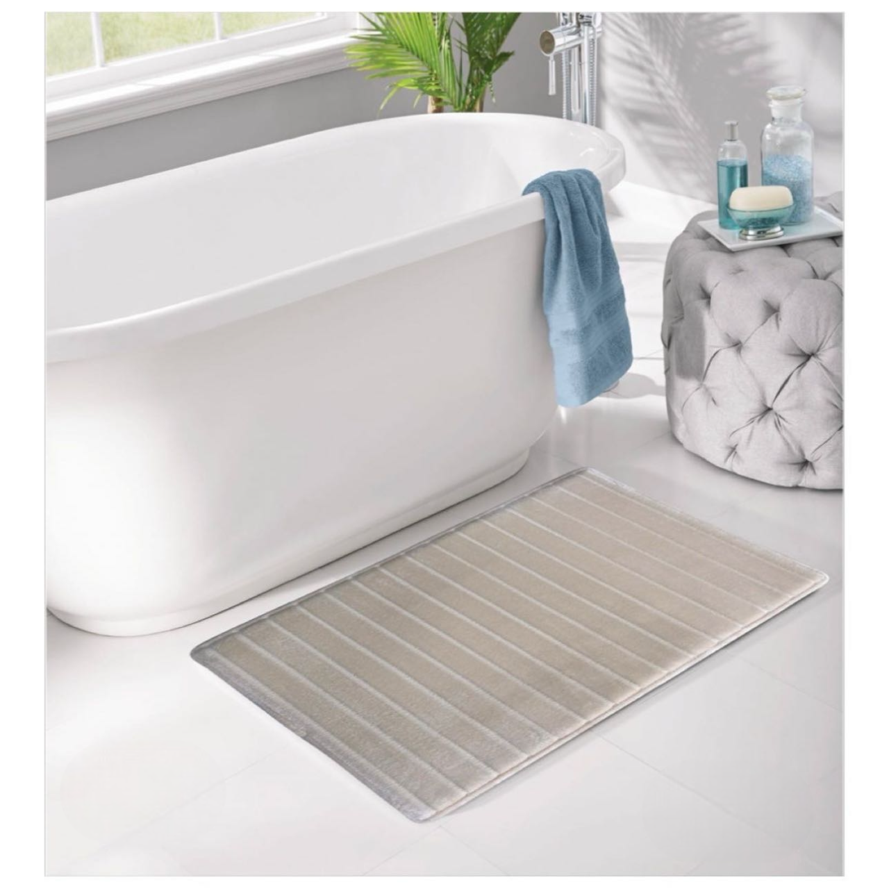 Memory Foam Bath Mat – High Density, Non Slip, Soft Touch