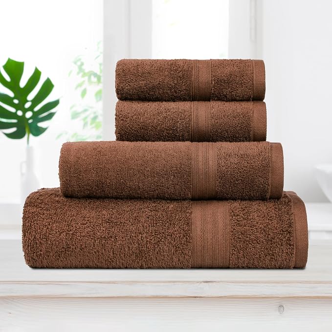 MyTRIDENT Carnival 100% Cotton 450 GSM Towel Set for Gifting (4 Piece Set)