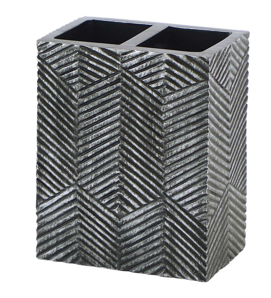 Slate Patterned Resin Toothbrush Organizer