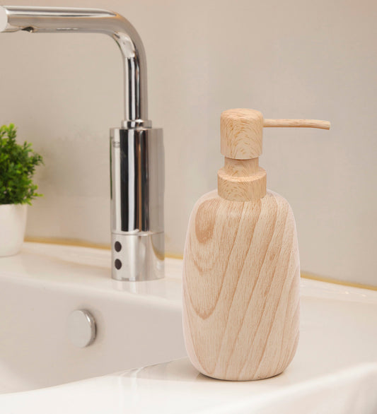 WoodAura Soap Dispenser – Elegant & Functional Bathroom Accessory