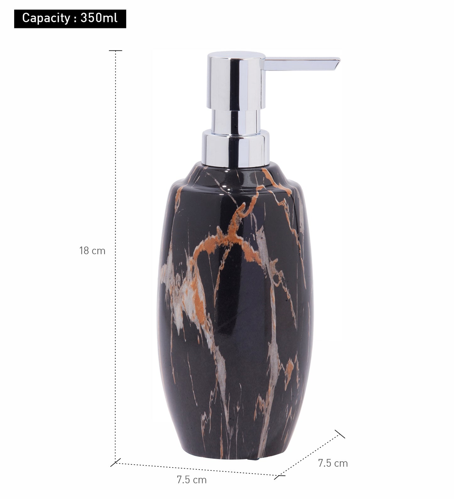 Timeless Soap Dispenser–Chocolate Polyresin Elegance