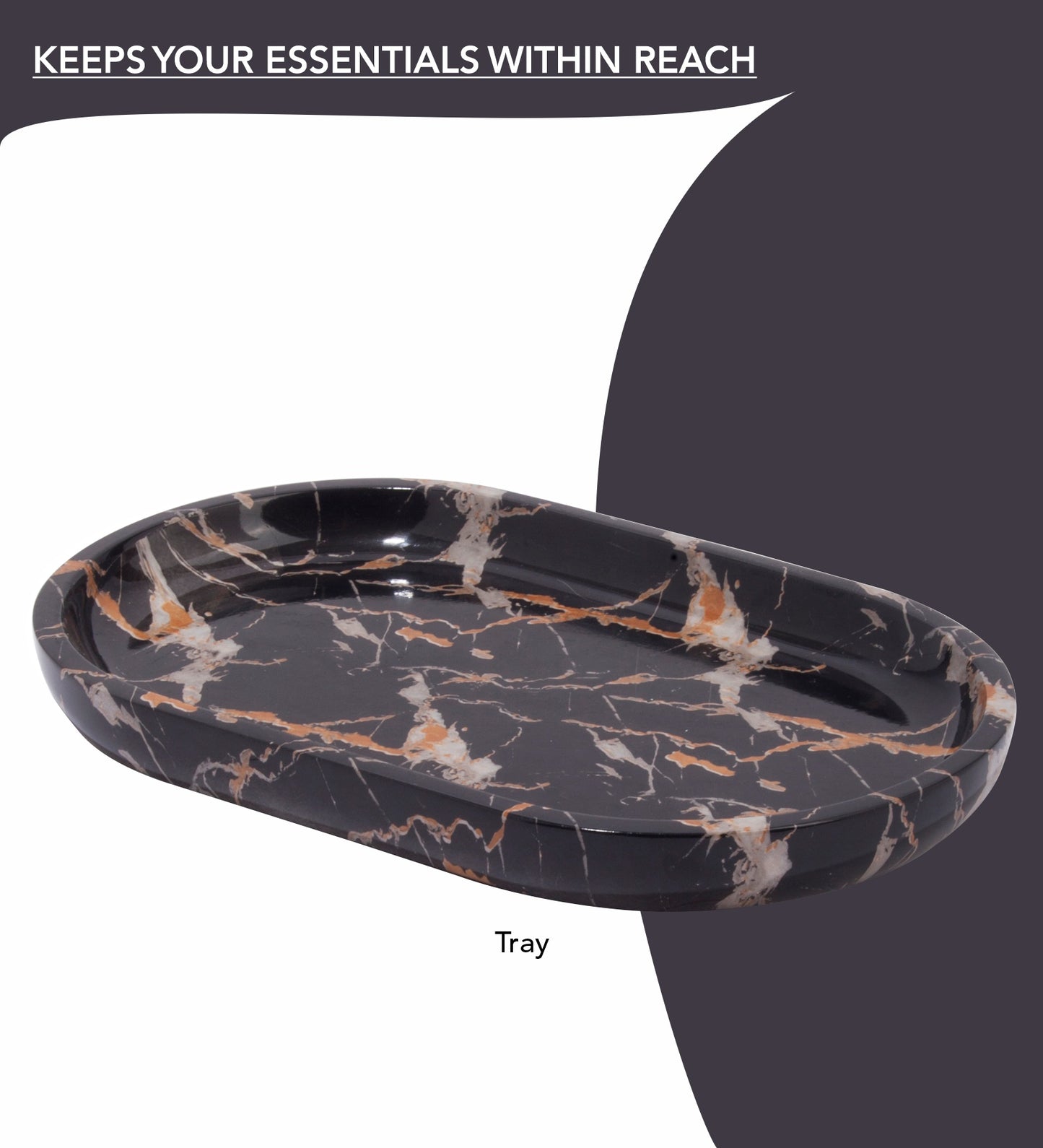 Timeless 4-Piece Bath Set – Chocolate Polyresin Elegance