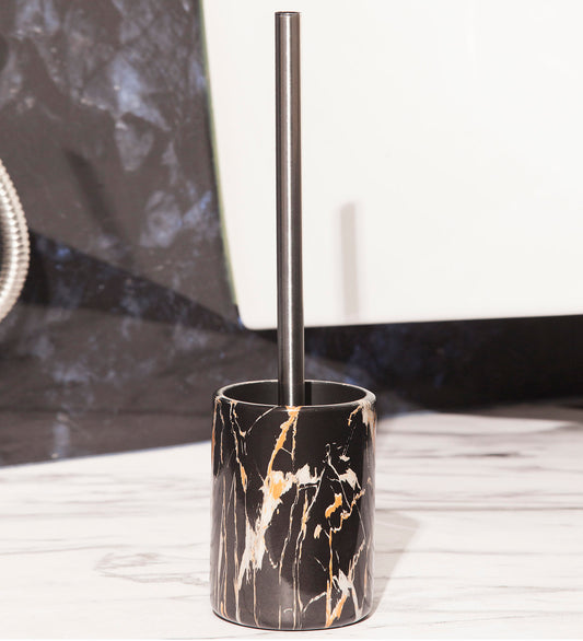 Timeless Toilet Brush Holder – Chocolate Polyresin Elegance