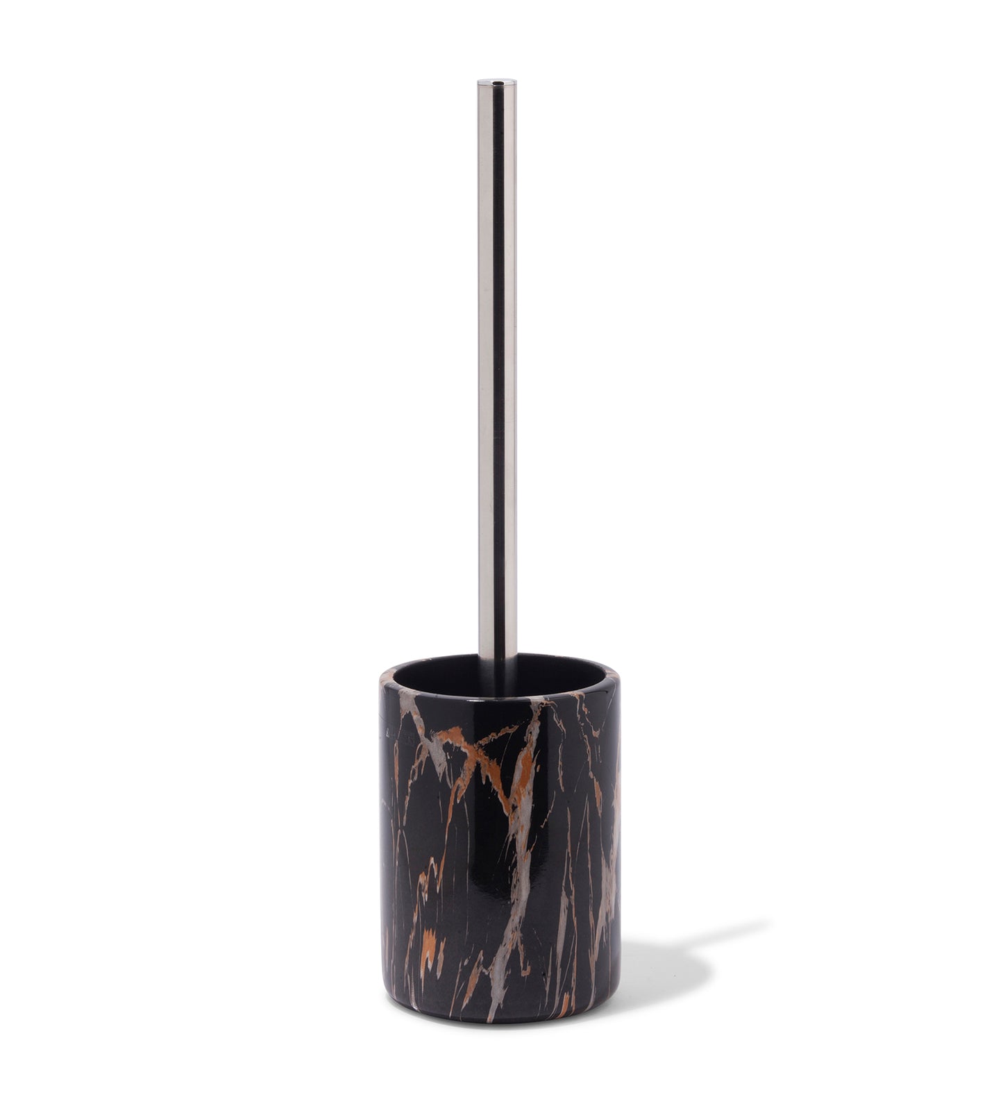Timeless Toilet Brush Holder – Chocolate Polyresin Elegance