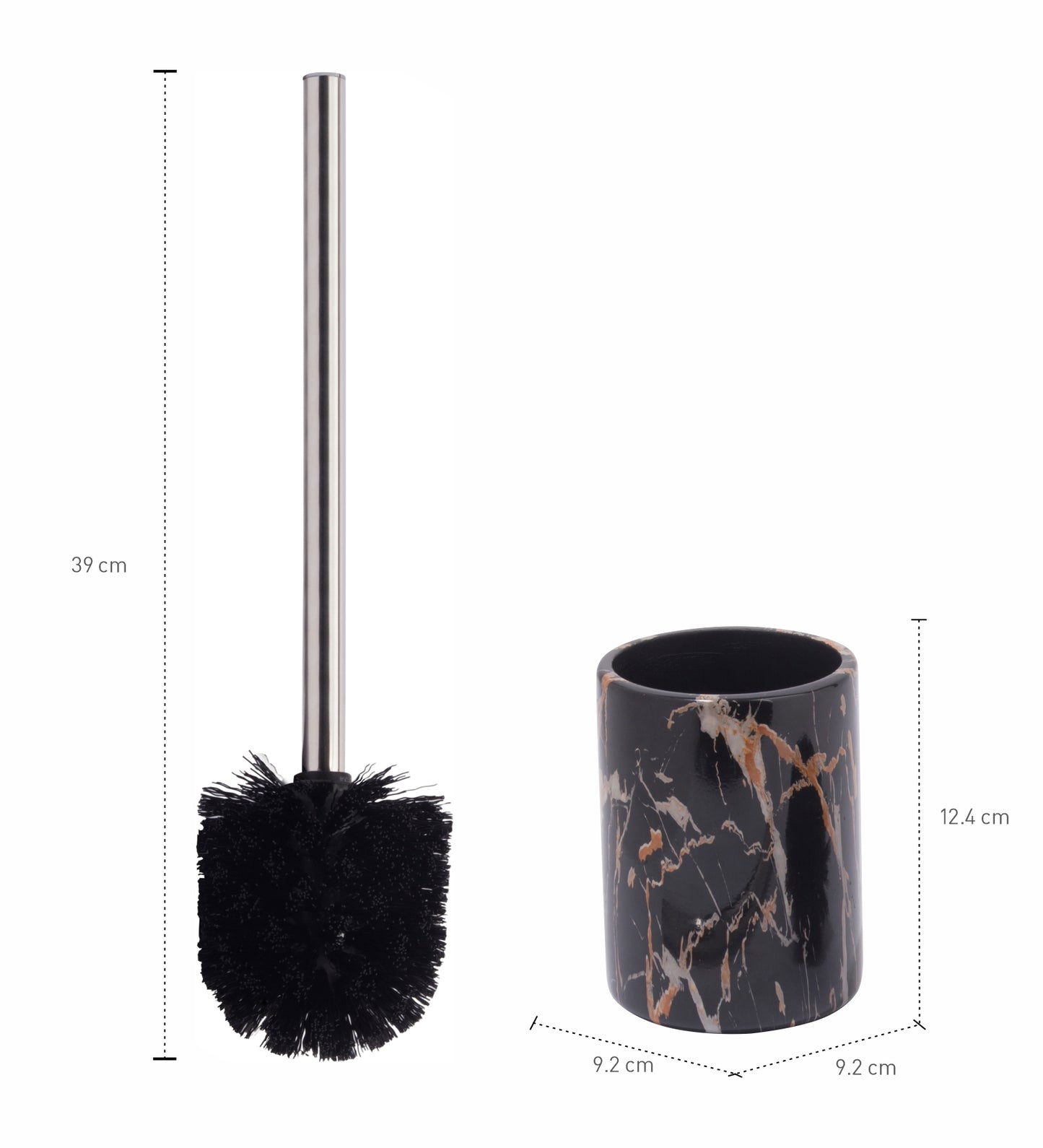 Timeless Toilet Brush Holder – Chocolate Polyresin Elegance