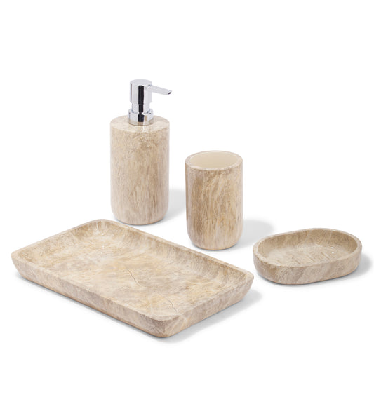 Gentle Bathroom Set of 4 – Elegant Resin Bathroom Accessories