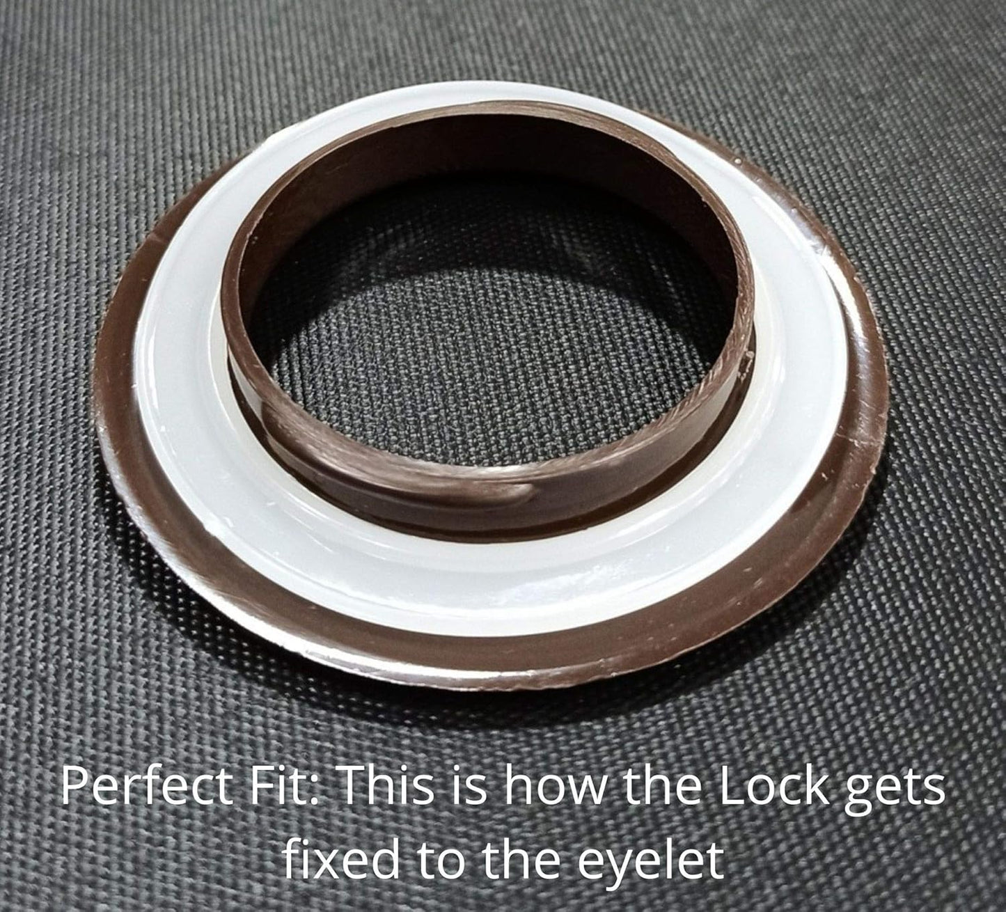 Flexible Transparent Curtain Eyelet Rings with Backlock (24pcs, 1.6")