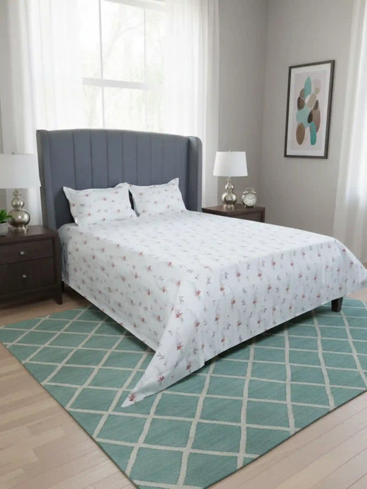 Atoz Home Decor Selfie King 100% Cotton King Size Bedsheet Set (210 TC)