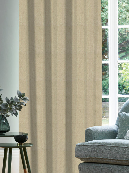 Beige Embroidered Curtains for Living Room – Elegant Window Curtains, 4ft & 10ft Widths