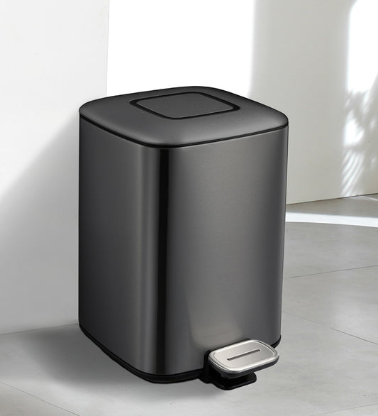 Dual-Compartment Trash Bin with Deodorizer – Sleek & Functional
