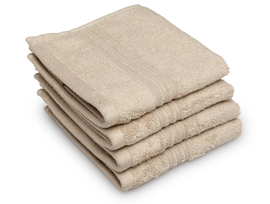 SWIFT DRY Face Towel Set of 4 – 100% Cotton By Spaces
