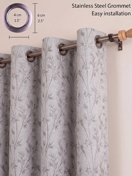 AtoZ Home Decor Botanical Vine Jacquard Curtain | Cotton-Blend Drape