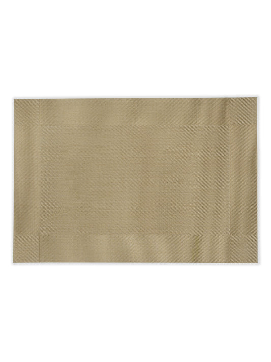 Atoz Beige Placemats for Dining Table – Set of 6 | Heat & Stain Resistant | Washable, Non-Slip Table Mats | Modern Woven Design for Kitchen & Dining Room