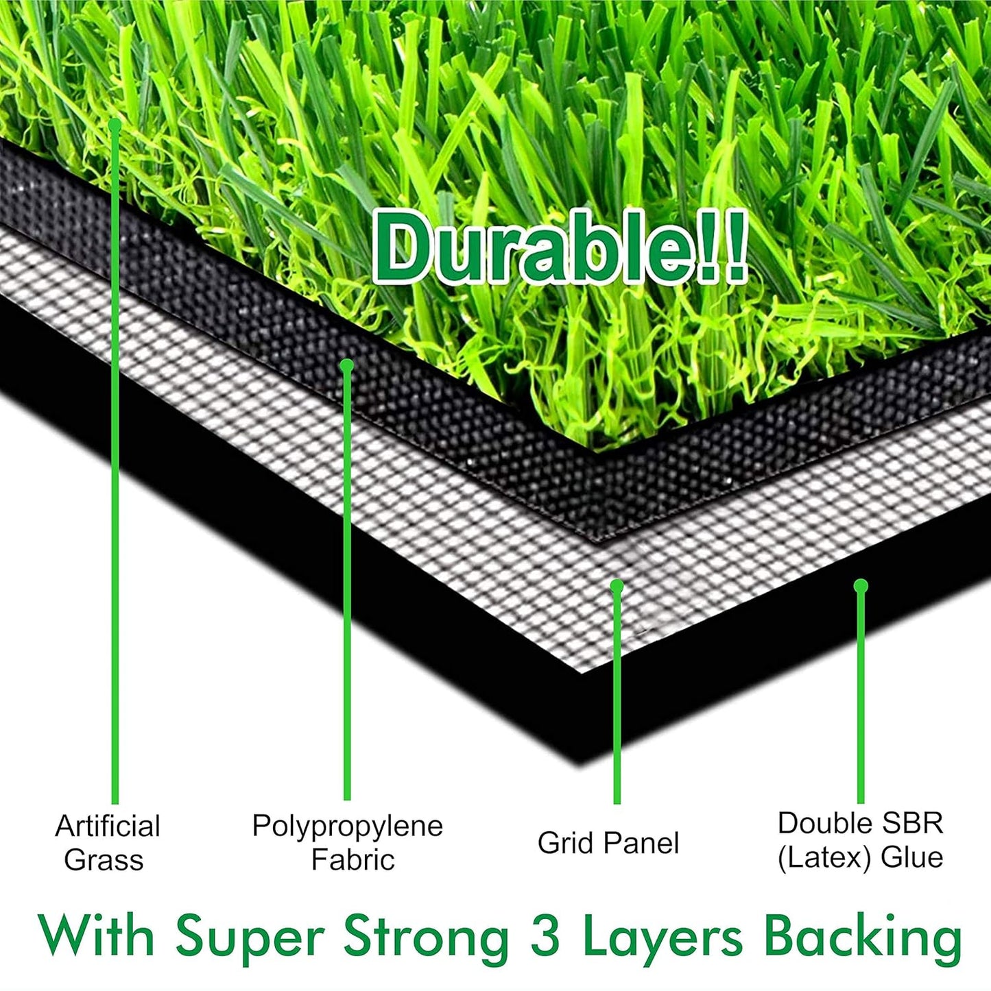 High Density Artificial Grass Mat for Balcony, Terrace, Lawn & Door