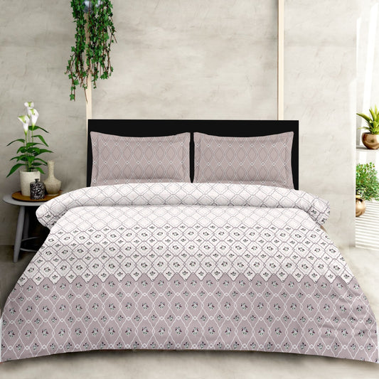 King Size 100% Cotton Designer Bedsheet Set – Soft & Elegant (160 TC)