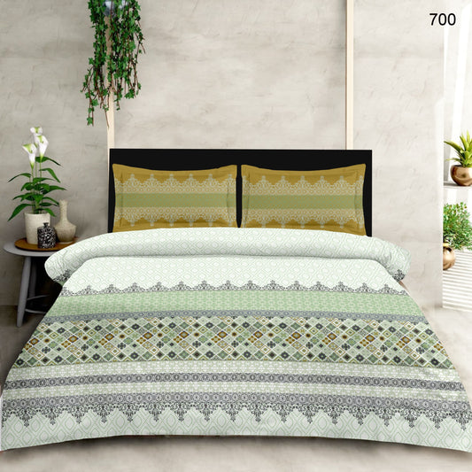 King Size Cotton Bedsheet Set – Lace Border Designer Pattern | 100% Soft Cotton