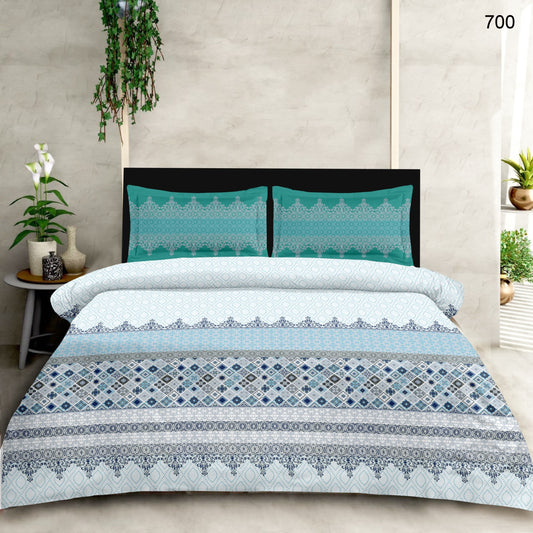 King Size Cotton Bedsheet Set – Lace Border Designer Pattern | 100% Soft Cotton