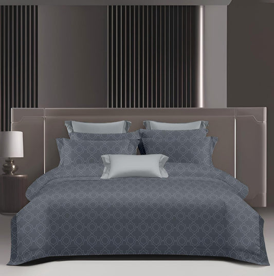 King Size Designer Cotton Bedsheet Set – 210 TC | Lattice Pattern