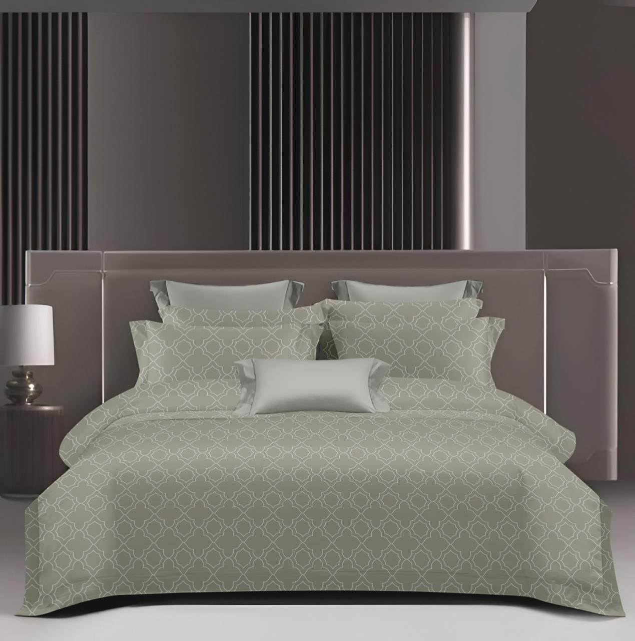 King Size Designer Cotton Bedsheet Set – 210 TC | Lattice Pattern