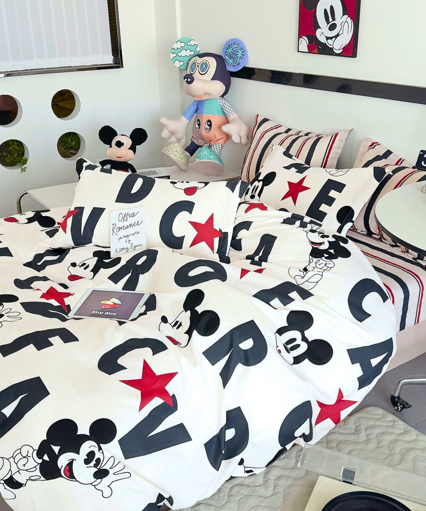 Mickey Mouse Print Kids Cotton Bedsheet Set | 100% Cotton