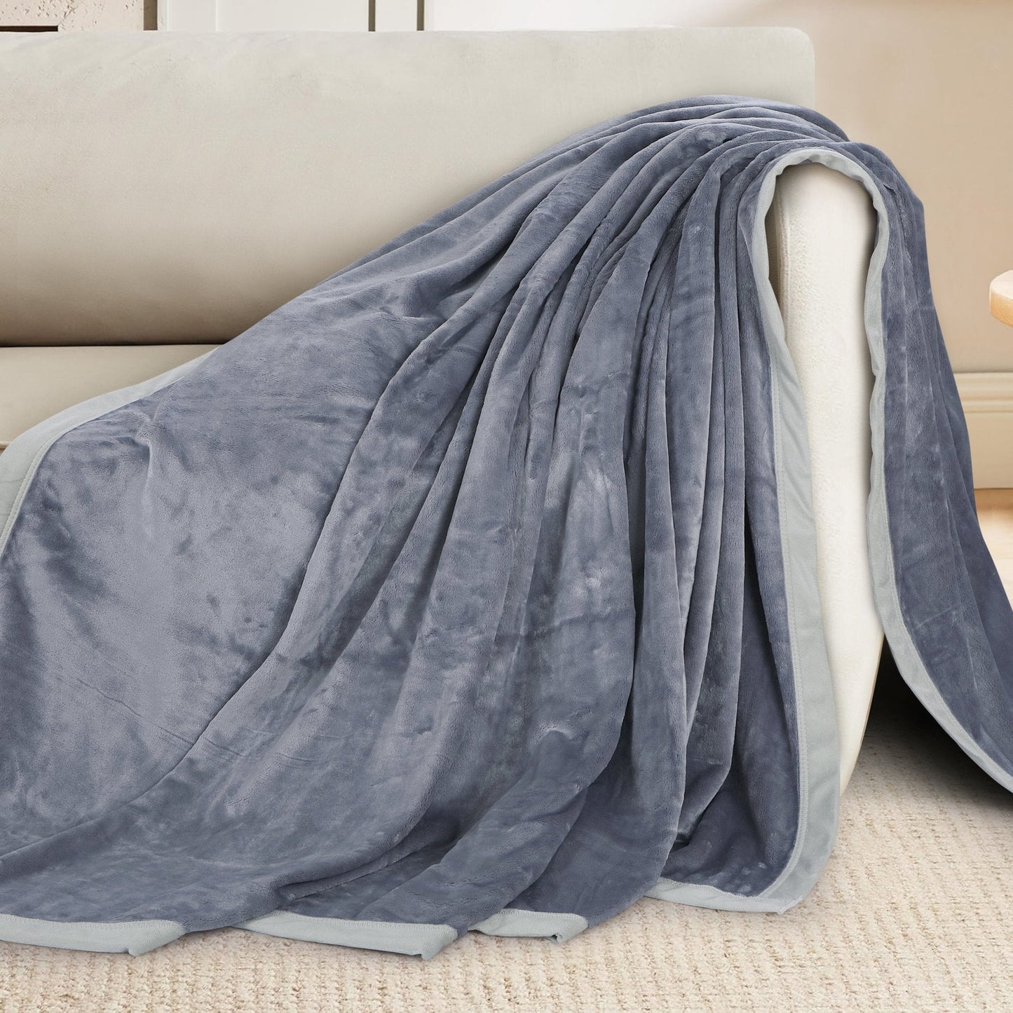 Solid Color Velventeen Blanket for Single & Double Bed – Ultra-Soft & Cozy
