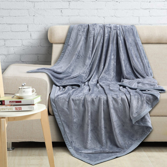 Solid Color Velventeen Blanket for Single & Double Bed – Ultra-Soft & Cozy