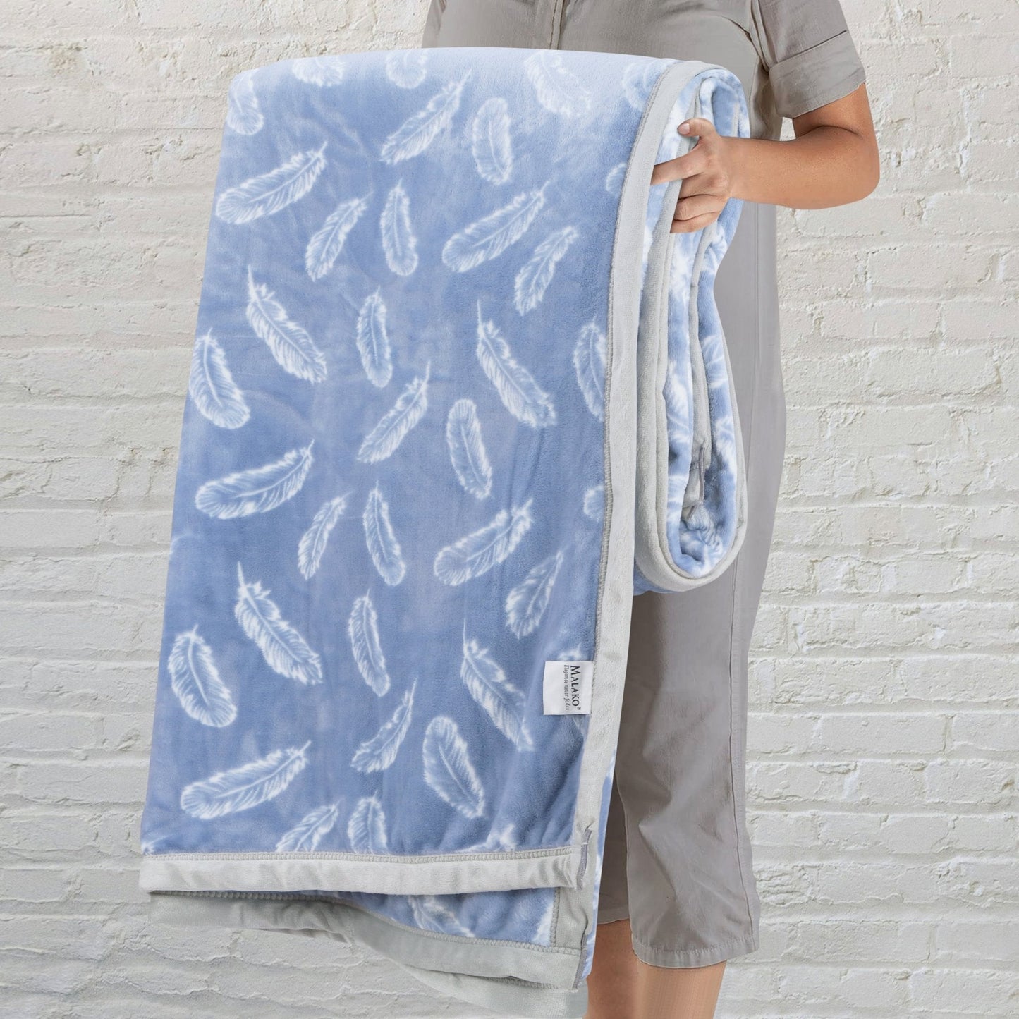 Velveteen blanket for Single & Double Bed – Leaves Design