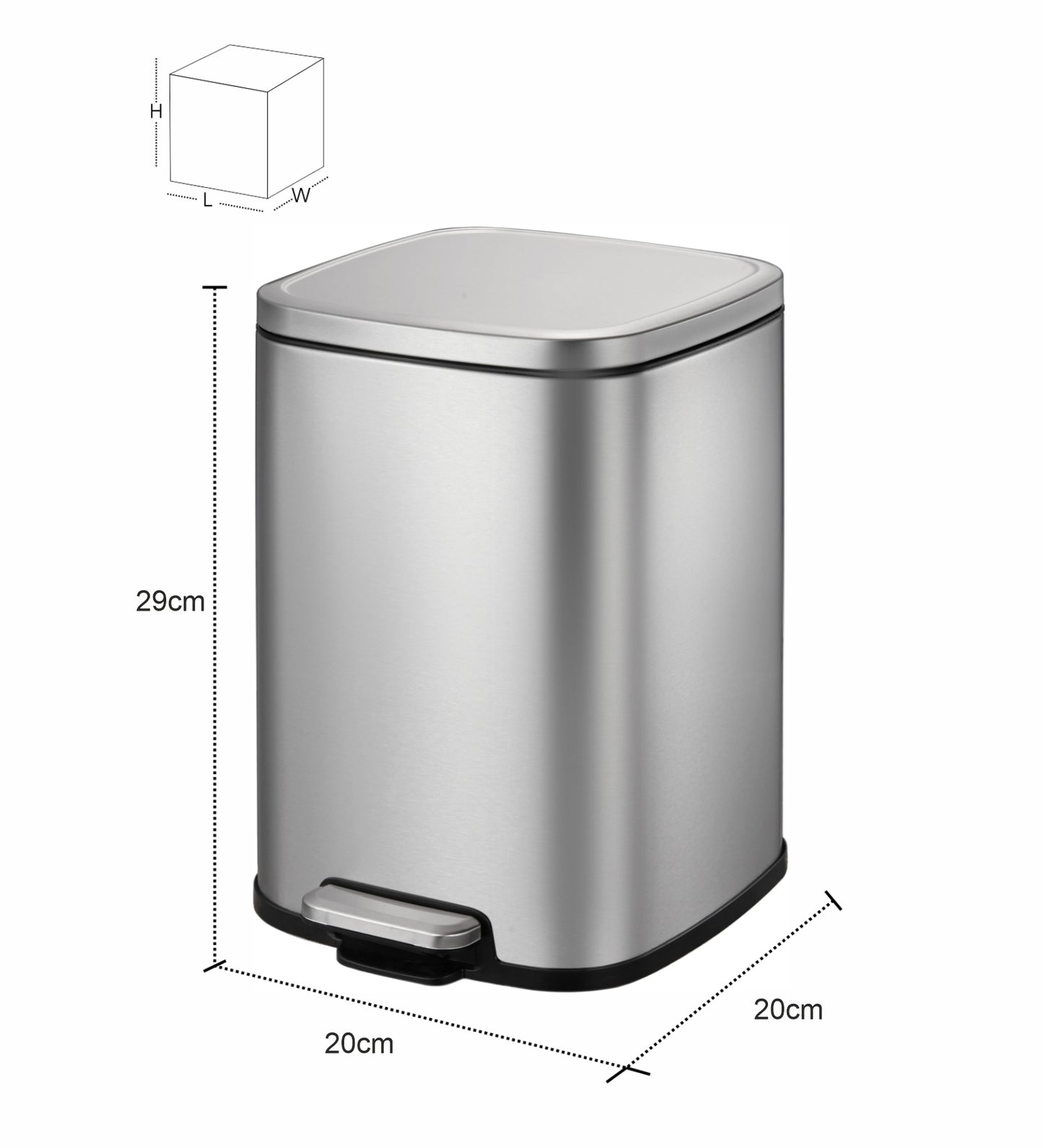 Eco-Friendly Step Trash Bin with Fingerprint-Resistant Finish