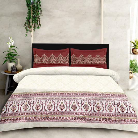 Premium King Size Cotton Bedsheet Set – 3 Piece Soft Feel Designer Collection