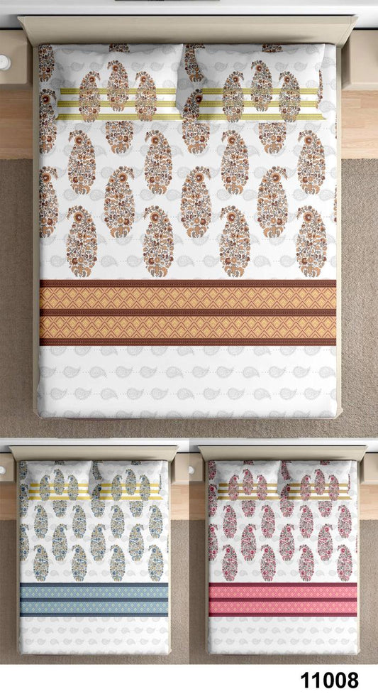 Premium King Size Cotton Bedsheet Set with Pillow Covers | Soft & Stylish