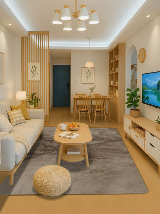 Taupe Brown Shaggy Carpet – Ultra-Soft Solid Texture – Available in 2 Sizes