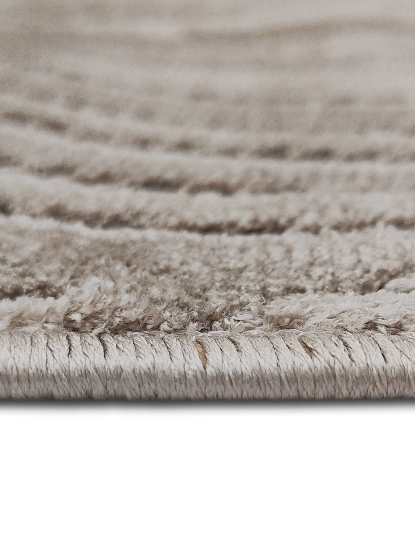 Beige Textured Modern Runner – Subtle Wave Design Hallway & Entry Rug