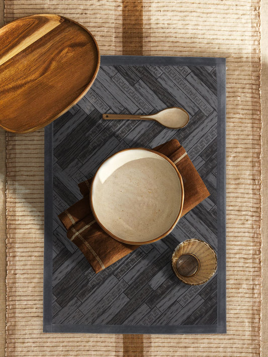 Atoz Modern Grey Placemats for Dining Table (Set of 6) – Heat & Spill Resistant | Stylish, Reusable & Easy to Clean Table Mats