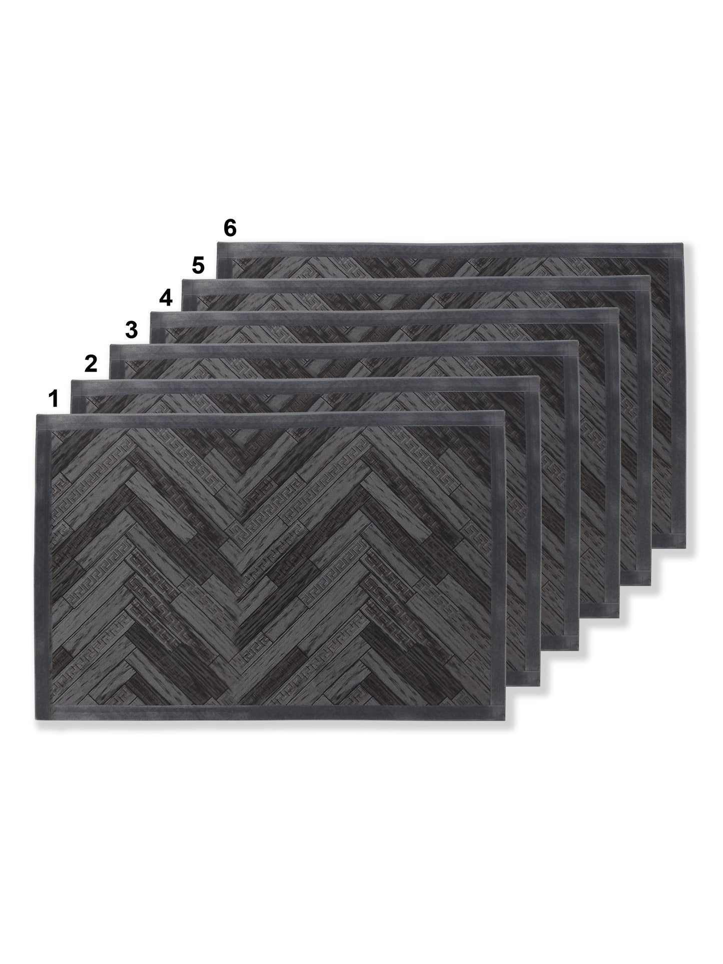 Atoz Modern Grey Placemats for Dining Table (Set of 6) – Heat & Spill Resistant | Stylish, Reusable & Easy to Clean Table Mats
