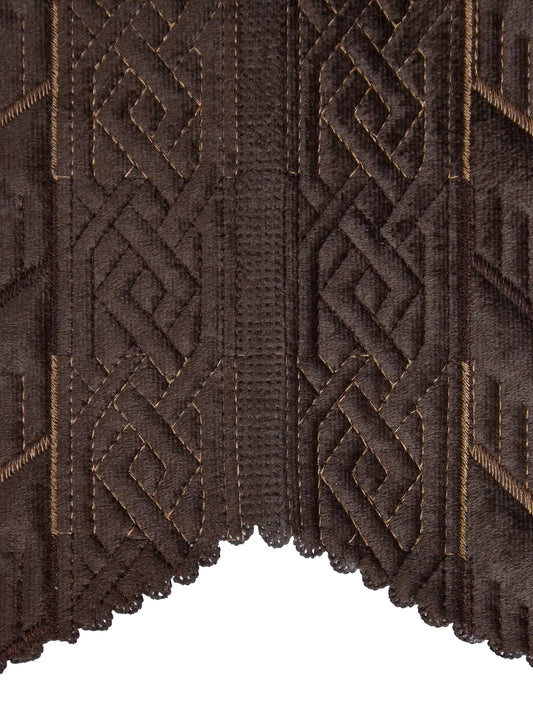 AtoZ Home Decor Embossed Velvet Geometric Sofa Cover | Anti-Slip Couch Protector