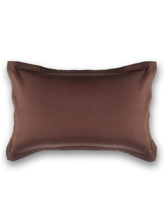 Solid Brown Pillow Cover Set – Premium Cotton – Set of 2
