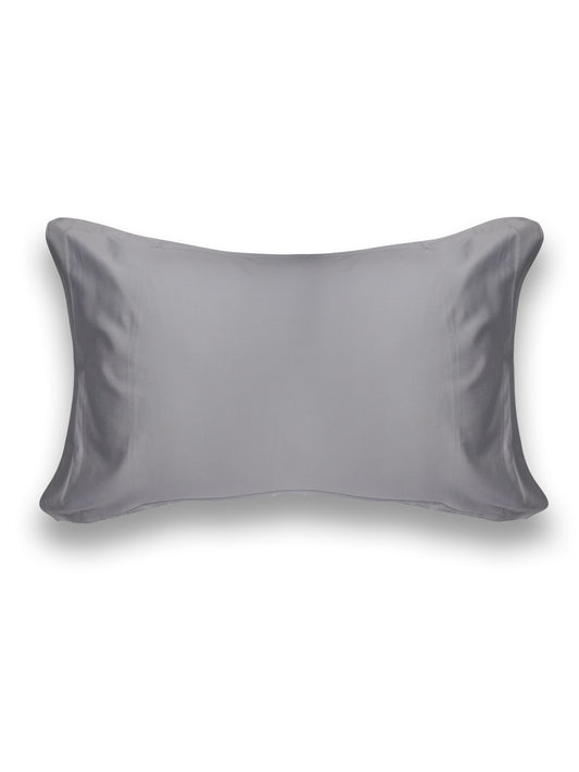 Solid Grey Pillow Cover Set – Premium Cotton – Set of 2