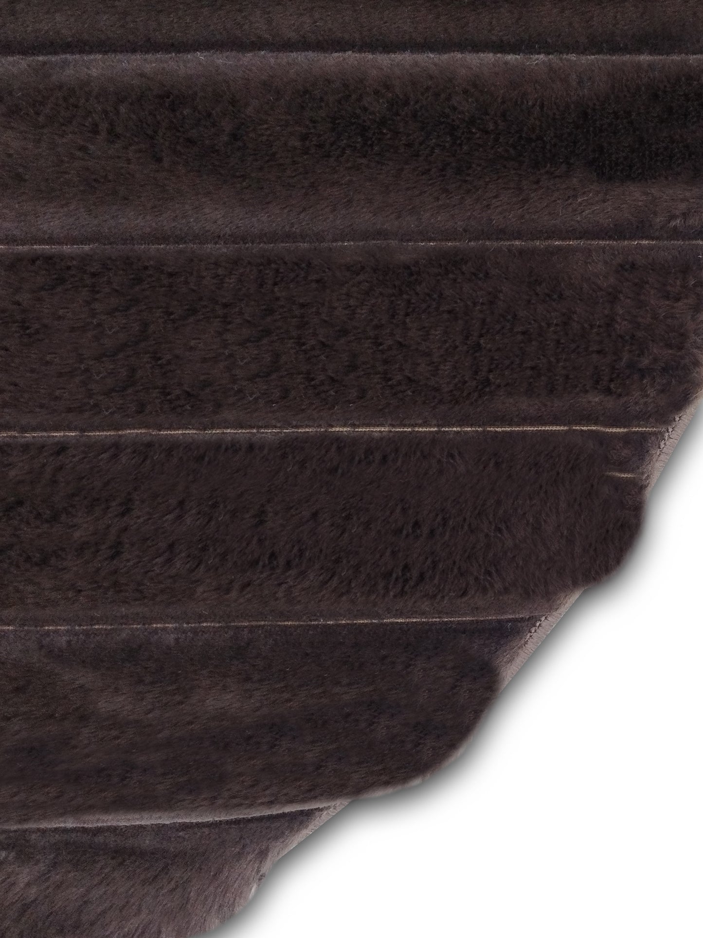 Dark Brown Faux Fur Round Rug – Plush, Modern Cozy Floor Accent